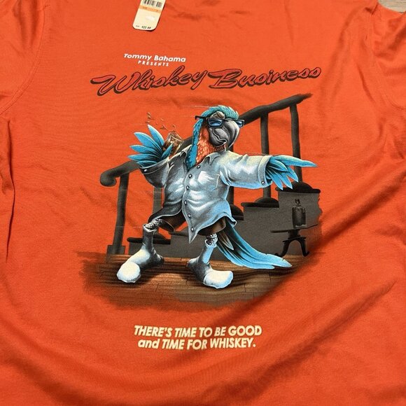 Tommy Bahama Relax Mens Graphic T-Shirt Small Orange “Whiskey Business” NWT - Picture 2 of 10
